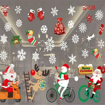 Naujieji Metai, Kalėdinis Namų Dekoras Sienos StickerWindow Lipdukas Snaigės Kalėdų Langą Lipdukai Kalėdų sienų Lipdukai Vaikams Kambariai