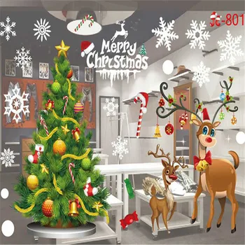 Naujieji Metai, Kalėdinis Namų Dekoras Sienos StickerWindow Lipdukas Snaigės Kalėdų Langą Lipdukai Kalėdų sienų Lipdukai Vaikams Kambariai