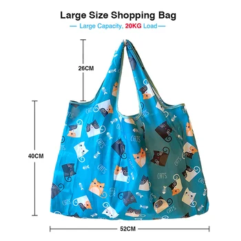 Didelio Dydžio ekologišką maišelį Parduotuvėje Bakalėjos Daugkartinio naudojimo, Sulankstomas Pirkinių Krepšys Su Maišelis
