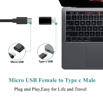 Tongdaytech USB C Adapteris 10 Pack C Tipo Male Micro Moterų OTG Adapterio Tipas-C Konverteris LG, 
