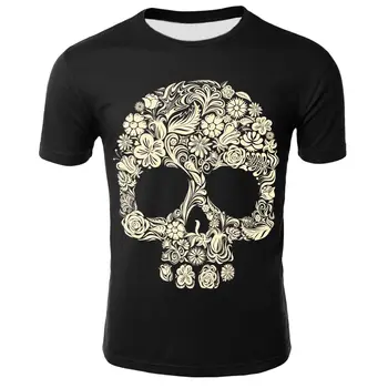 2020 naujas 3D vyriški t-shirt siaubo kaukolė, t-marškinėliai, vyriški vasaros 3D spausdinimo įdomu t-shirt gatvės stiliaus vyrų 3D spausdinimo vyras