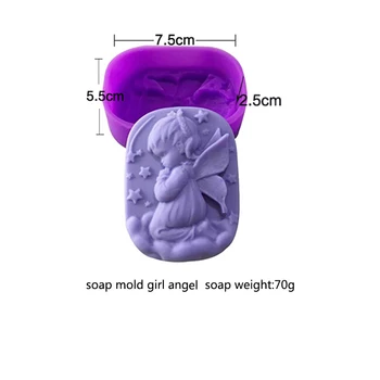 1pcs Angelas Gėlių 3D Dervos Molio Silikono Formos 