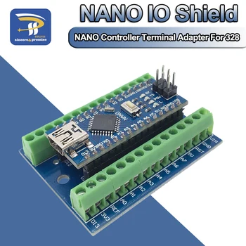 NANO V3.0 3.0 Valdiklį Terminalo Adapteris Plėtros Valdybos NANO IO Shield Paprasta Išplėtimo Plokštė Arduino AVR ATMEGA328P