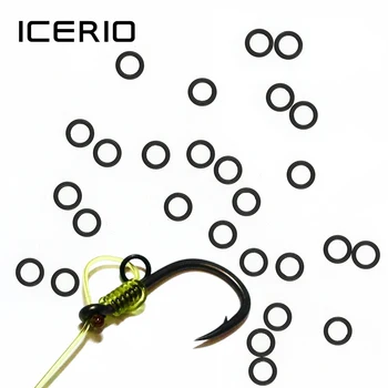 ICERIO 30pcs Karpių Žvejybos Aksesuaras Įrenginys Žiedai, 2.0 mm, 2,5 mm 3.1 3.7 mm mm 4.4 mm Blowback Įrenginys Žiedas aplink Matt Black Terminalo Spręsti