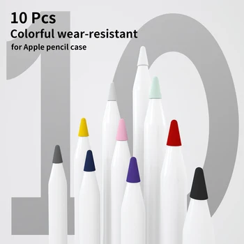 10vnt Silikono Pakeitimo Plunksnų Apsaugine danga Odos Apple Pieštukas patarimas Tablet Touch stylus Pen Plunksnų Dangtelis Apple Pieštukas Patarimas