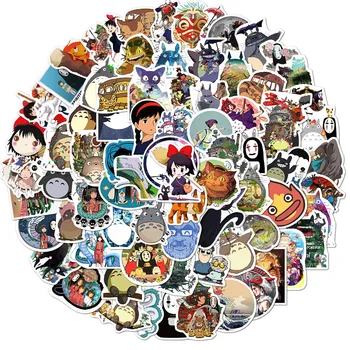 100vnt Japonų Anime Lipdukai Ghibli Hayao Miyazaki Totoro Atkakli Toli Princesė Mononoke KiKi Studentų Kanceliarinės prekės Lipdukas