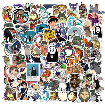 100vnt Japonų Anime Lipdukai Ghibli Hayao Miyazaki Totoro Atkakli Toli Princesė Mononoke KiKi Studentų Kanceliarinės prekės Lipdukas