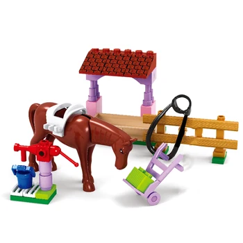 AUSINI Arklių Stabilūs Blokai Žaislai Vaikams Modelio, Statybinės Plytos Draugais Mergaičių Mini Duomenys Kūrybos Vaikams Plaything Žaislas Dovanos