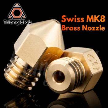 Trianglelab Šveicarijos MK8 Žalvario Antgalis m6 Sriegiu 1.75 MM Kaitinimo 3D spausdintuvai hotend J-galvos cr10 šilumos blokuoti ender3 hotend