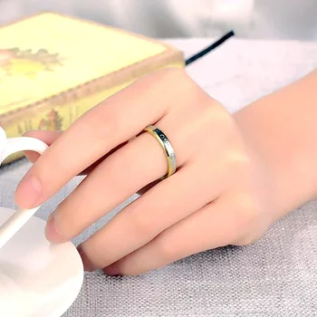 JIOROMY Nerūdijančio Plieno Vestuvinis Žiedas Užrašu Amžinai Meilės Laišką Jewerly Aksesuarai Moterims ir Vyrams, Vestuves Pora Žiedų