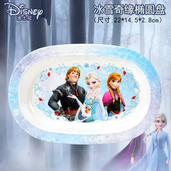 Disney Sušaldyti Valgomieji Animacinių filmų Vaikams Indai Princesė Aisha ir Anna Patiekalas ir Plokštės Dubenėlį, Šaukštą ir Puodelį, Virtuvės Reikmenys