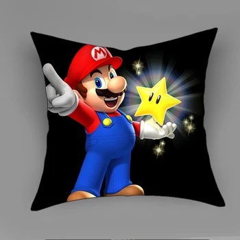 Super Mario Užvalkalas Pagalvėlė Padengti Poliesterio Animacinių Filmų Mario Spausdinti Mesti Pagalvę Padengti Sofos Pagalvėlės Namų Puošybai Užvalkalas