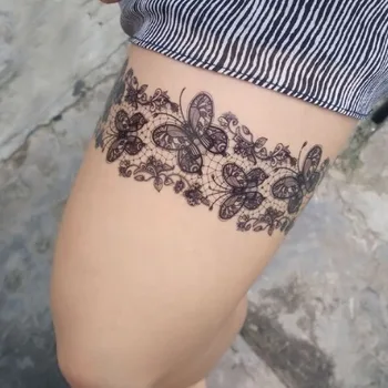 Juodosios Chnos Arm Tatuiruotės didelis dydis seksualus gėlių Indija Mandala Įkvėpė Įstaiga aplinkosaugos ¾enklelis Kojos Apyrankė Laikina Tatuiruotė RA018