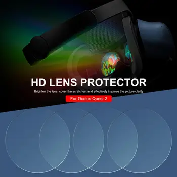 4pcs TPU Minkštas Kino Objektyvą, HD Protector Už Oculus Quest 2 VR HD Skaidri Plėvelė Anti-įbrėžimams atsparus Dulkėms Už Oculus Svečių