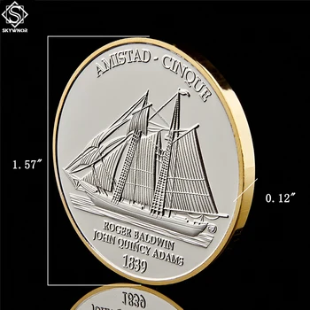 1839 Amerikos pilietinio Karo Laivu Amistad Jubiliejų Auksas & Sidabro JAV Iššūkis, Monetų Kolekcionieriams